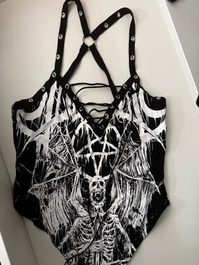 Widow lace up bodysuit